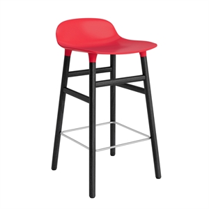 Normann Copenhagen - Form Barstool 65 cm - Rød/Sort eg